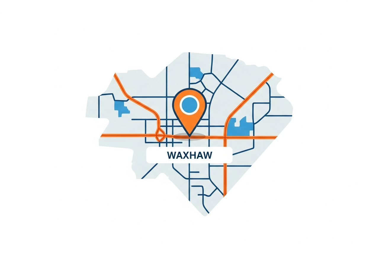 Junk Removal Service Area Map - Waxhaw NC
